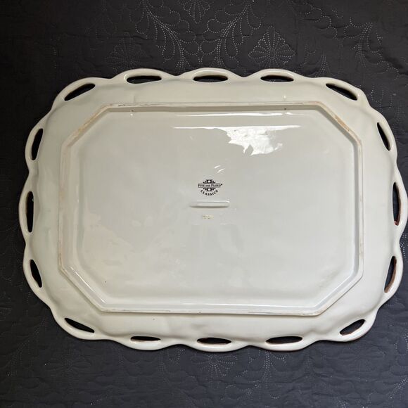 Fitz and Floyd Classic Christmas Lodge Large Serving Platter 20 1/2" x 15 1/2" - Picture 2 of 14